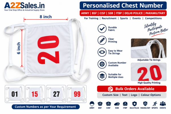 Personalised Chest Number for Army, BSF, CISF, SSB, ITBP, Delhi Police & Paramilitary | Custom Number