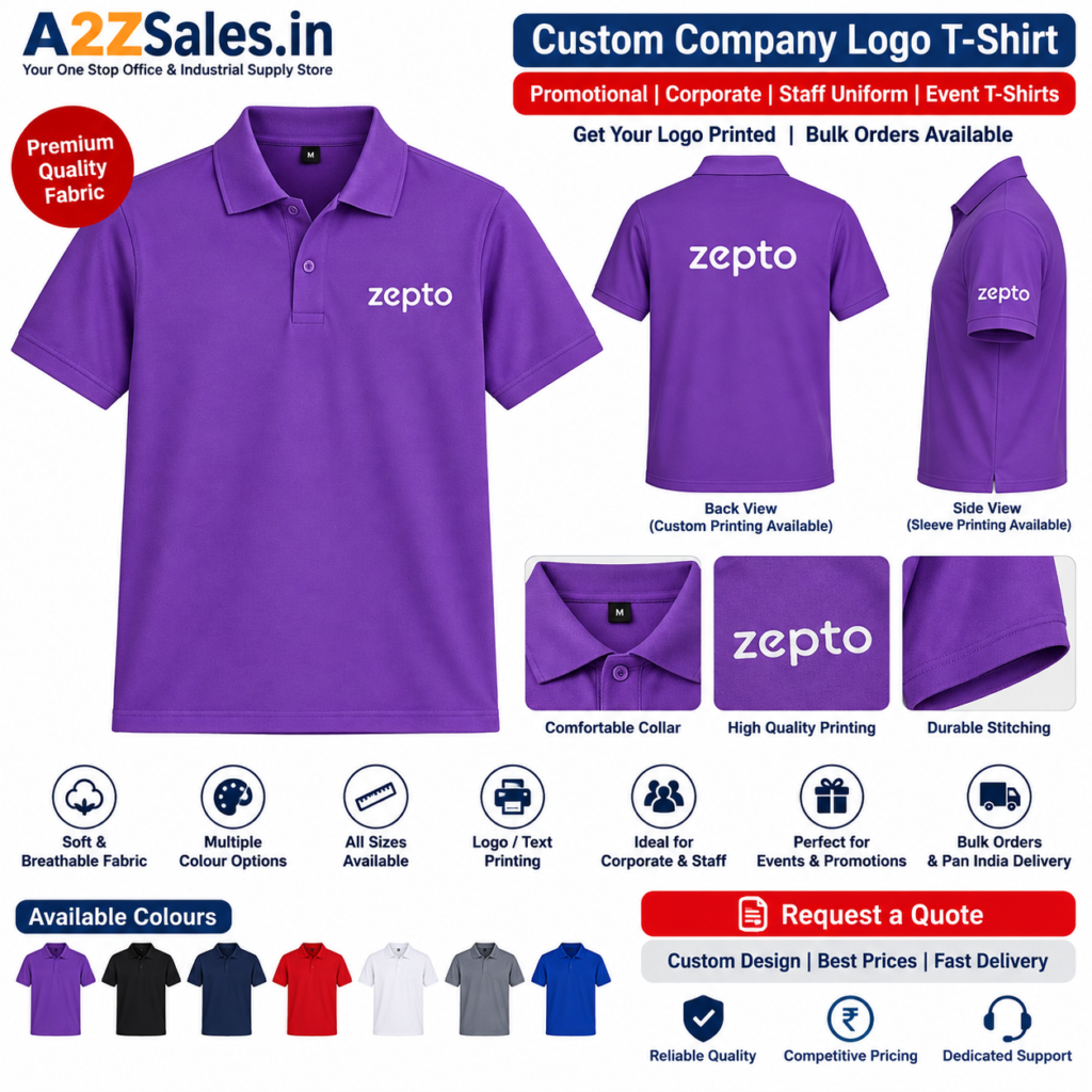 Custom Company Logo T-Shirt | Promotional Corporate T-Shirts with Logo Printing