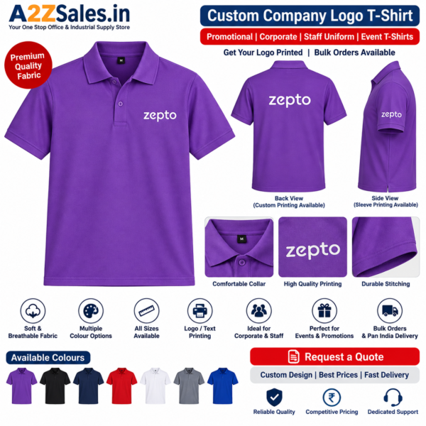 Custom Company Logo T-Shirt | Promotional Corporate T-Shirts with Logo Printing