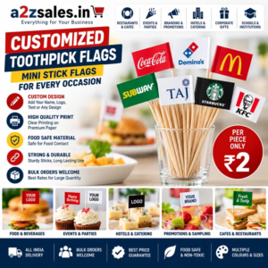 Customized Toothpick Flags with Logo | Bulk Orders India