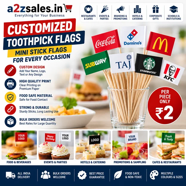 Customized Toothpick Flags with Logo | Bulk Orders India